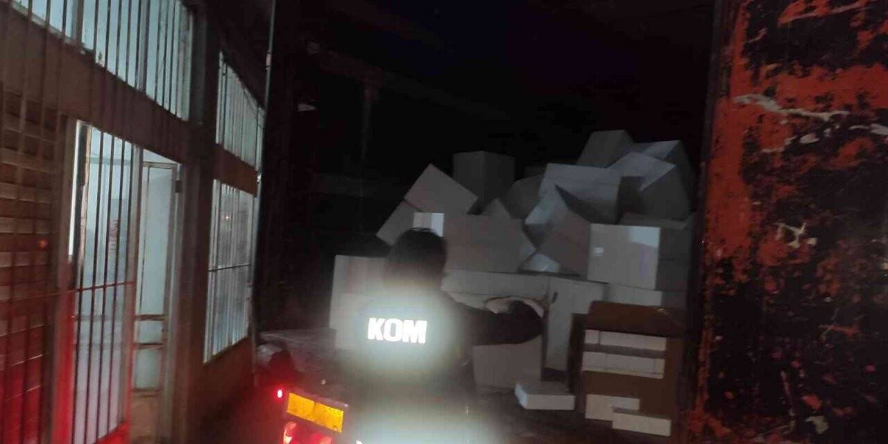 Konya’da 4 milyon 610 bin adet makaron ele geçirildi