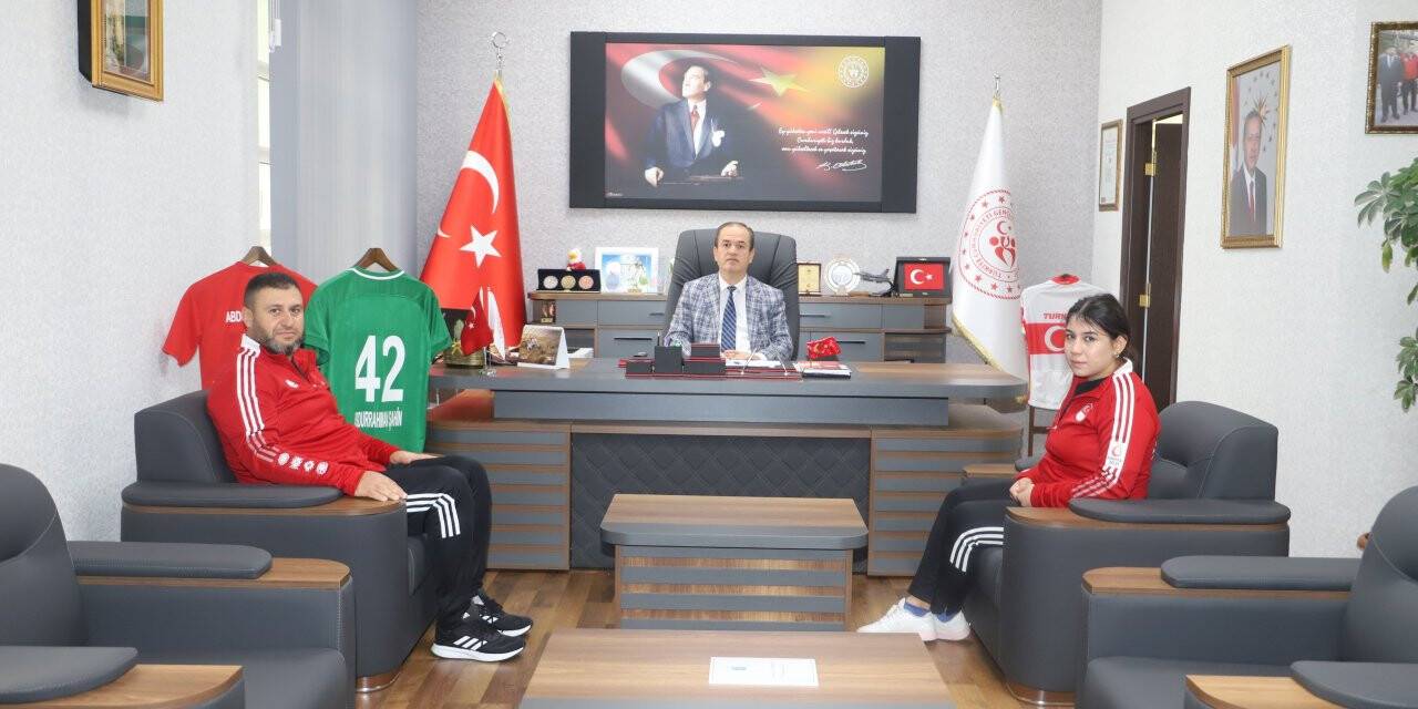 Şampiyon sporcudan Şahin’e ziyaret