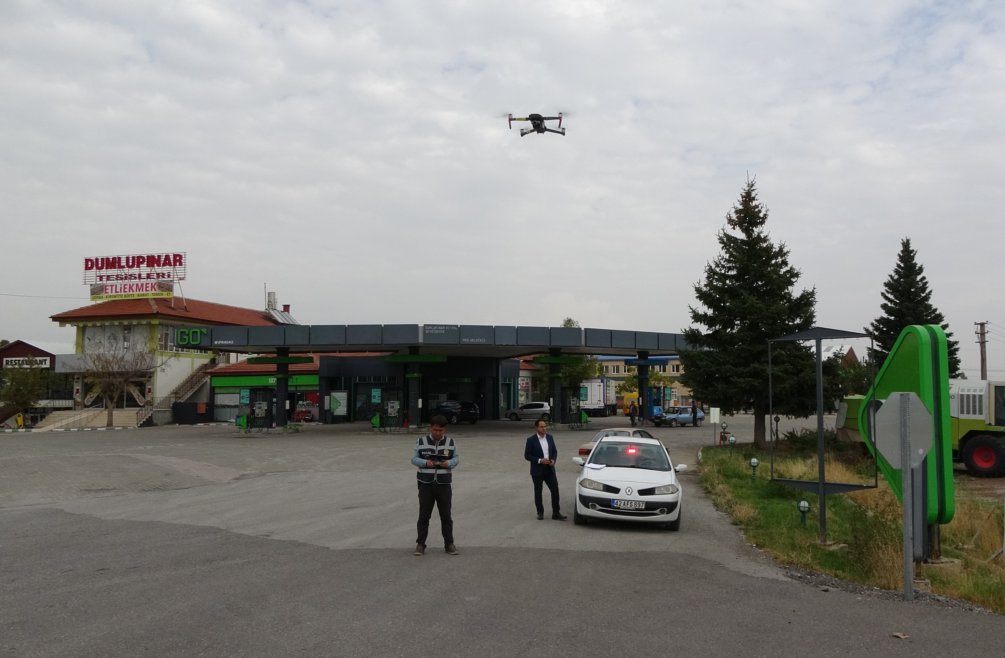 Seydişehir'de dronlu trafik denetimi