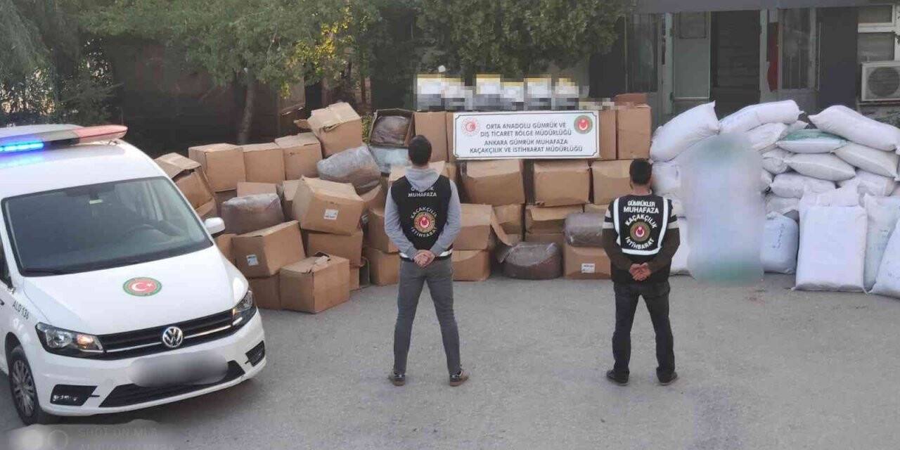 Ankara’da 3 milyon liralık 3 ton kaçak tütün ele geçirildi