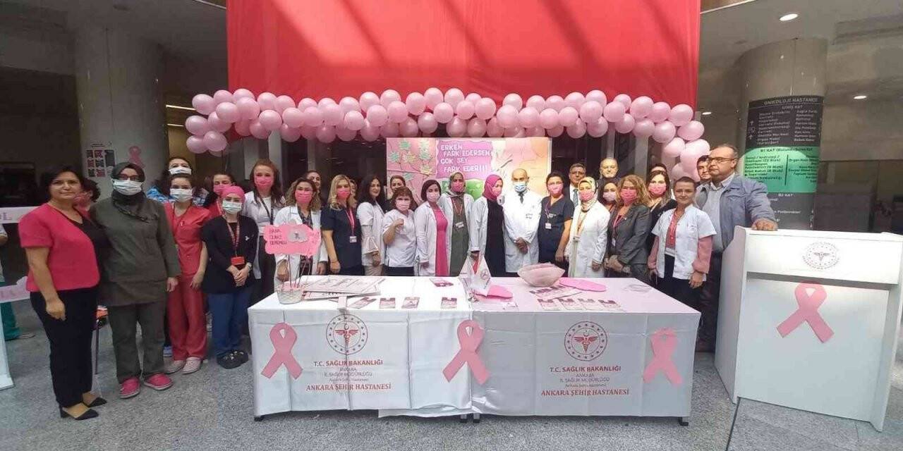 Ankara Şehir Hastanesi’nde ’Meme Kanseri Farkındalık Etkinliği’ düzenlendi
