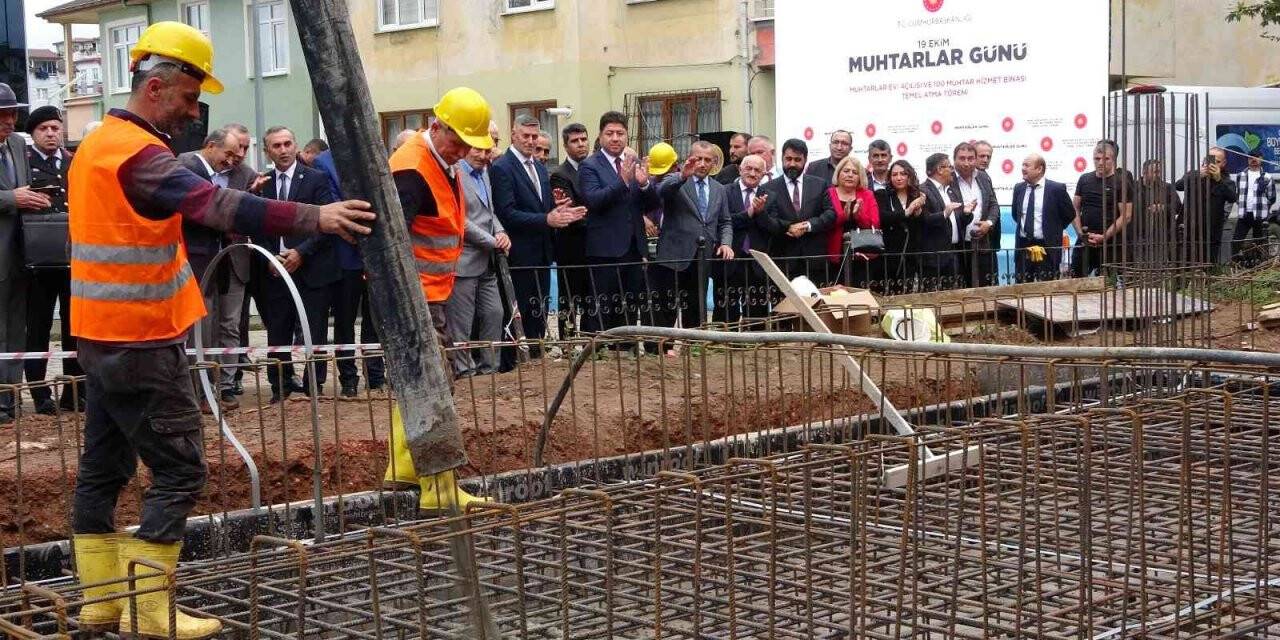 Ordu’da muhtarlık hizmet binasının temeli atıldı