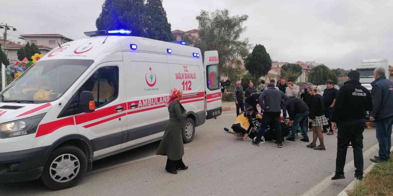 Çan’da yolun karşısına geçen yayaya otomobil çarptı