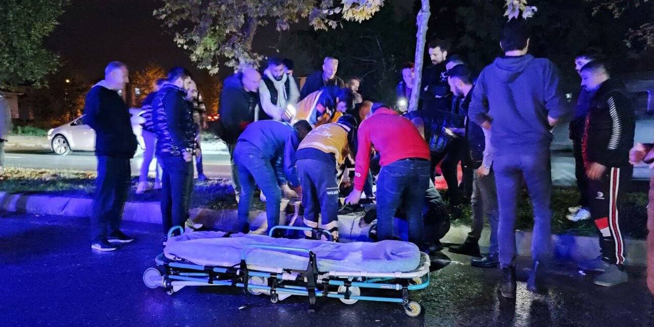 Yolun karşısına geçen bisikletli çocuğa otomobil çarptı