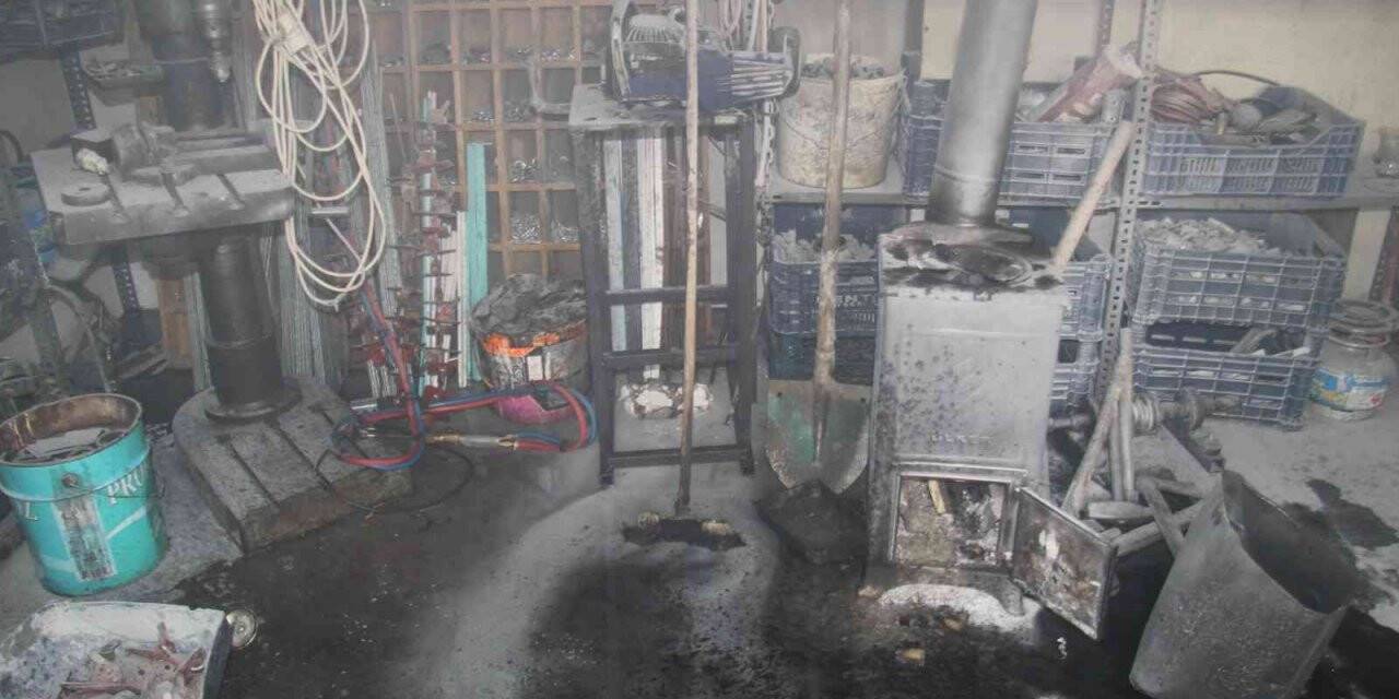 Atölyede çıkan yangında 1 kişi yaralandı