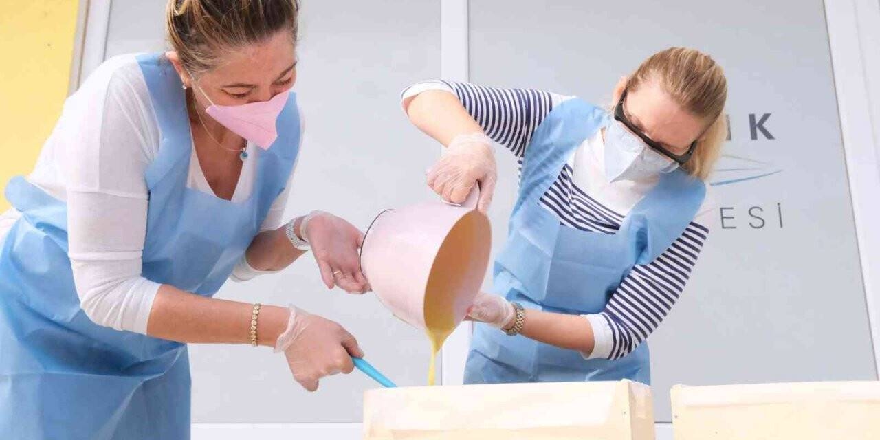 Mahalle evlerinde üretilen mis kokulu sabunlar festivale hazır