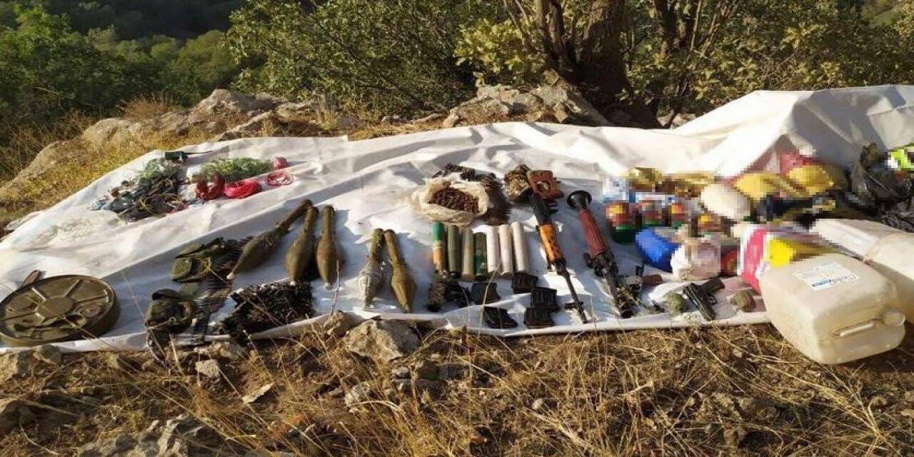Cudi Dağı’nda çok sayıda mühimmat ve yaşam malzemesi ele geçirildi