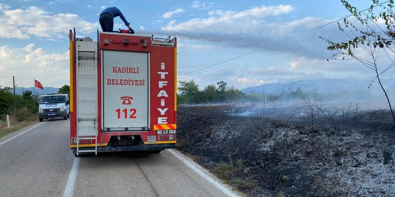 Sumbas’ta çıkan anız yangını söndürüldü