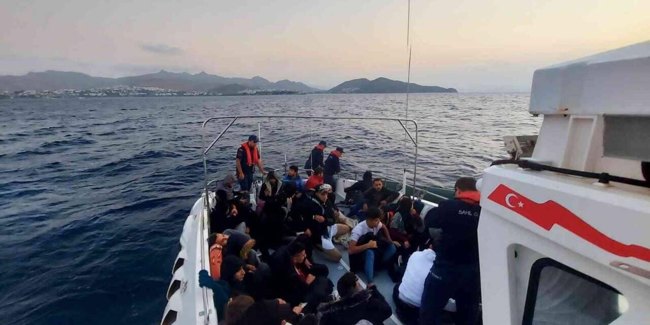 Bodrum’da 32 düzensiz göçmen kurtarıldı