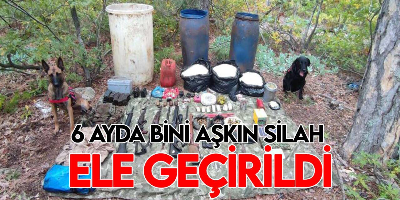 Terör örgütü PKK’ya büyük darbe: 6 ayda bini aşkın silah ele geçirildi