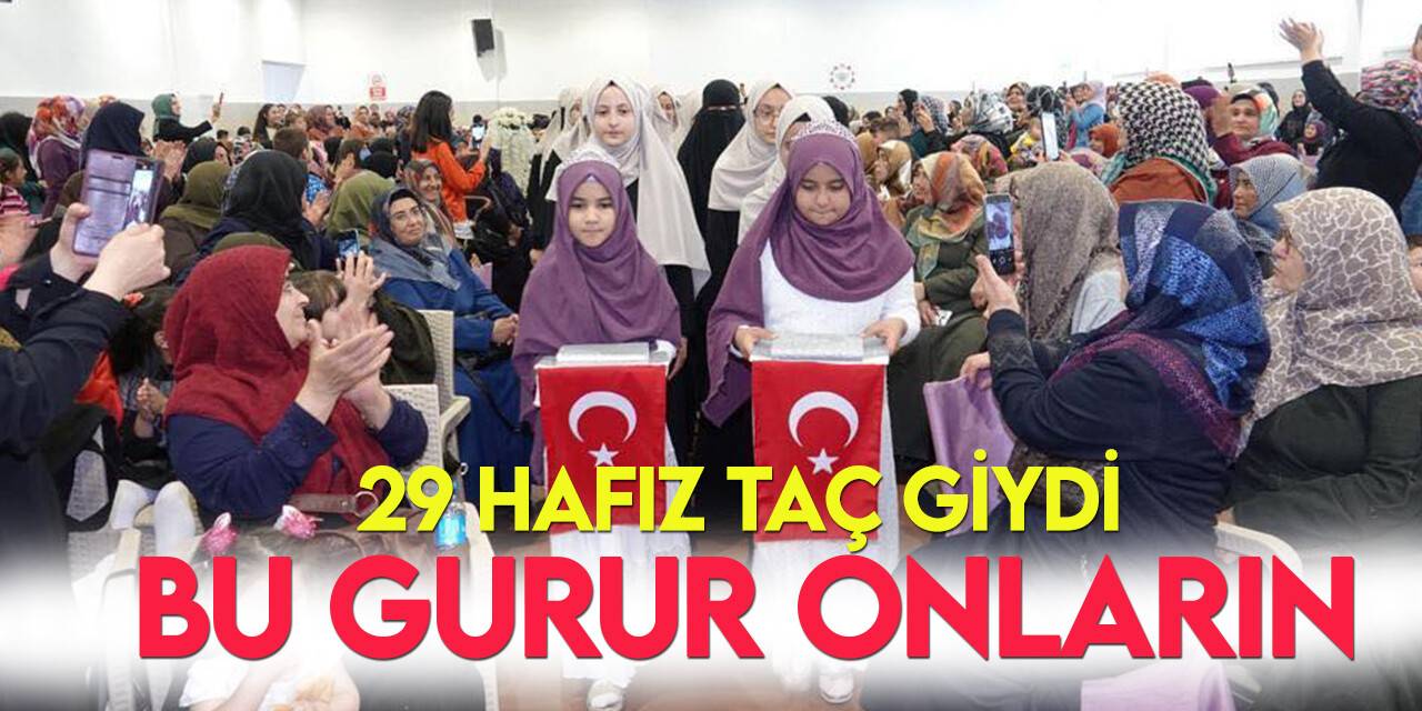 Konya'da eğitimlerini tamamlayan 29 hafız taç giydi