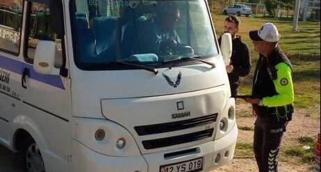Ereğli’de okul servis araçları denetlendi