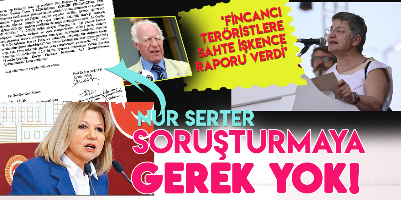 Fincancı'yla ilgili "sahte işkence raporu" iddiasına Nur Serter'den "soruşturmaya gerek yok" imzası