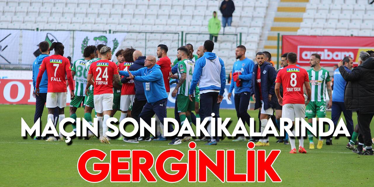 Konyaspor - Kasımpaşa maçının son dakikalarında tartışma çıktı