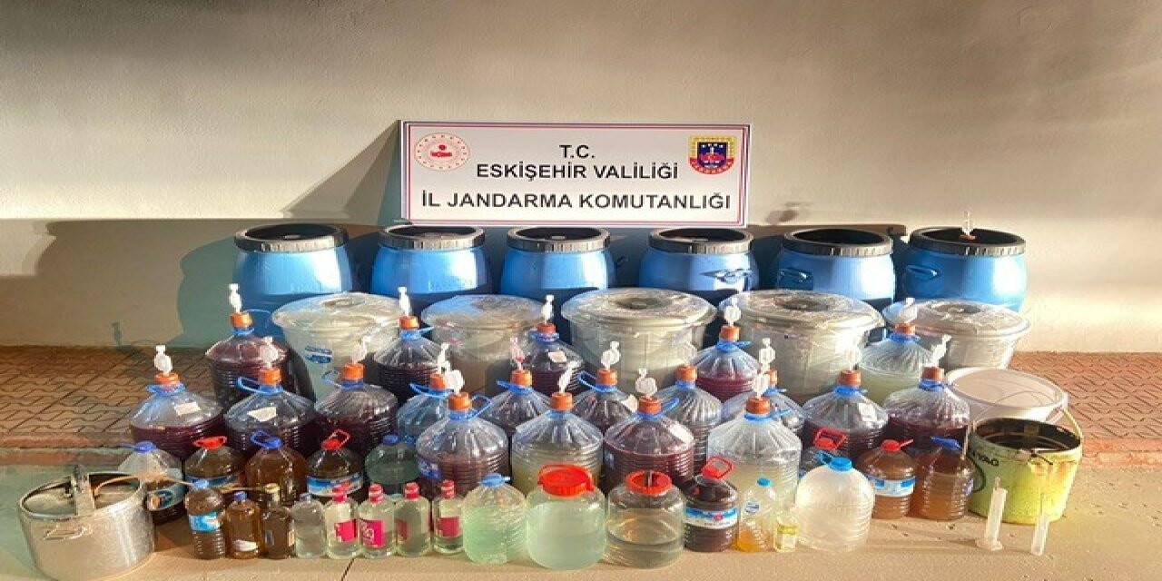 Eskişehir’de kaçak içki imal eden şüpheli yakalandı