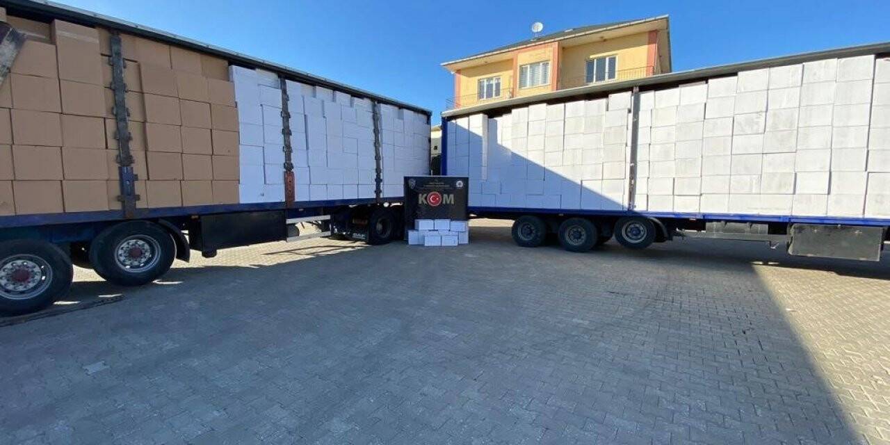 Uşak’ta 5 milyon TL değerinde kaçak 28 milyon makaron ele geçirildi