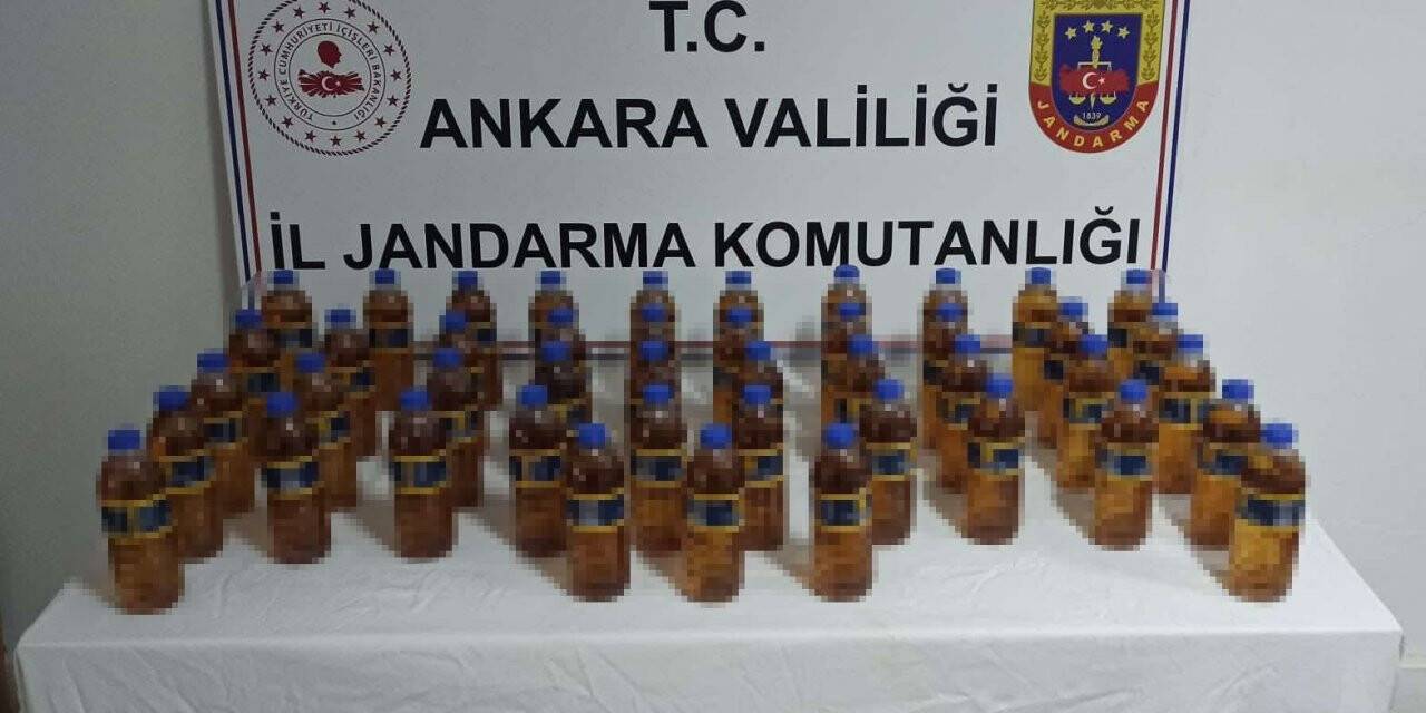 Ankara’da 25 litre sahte içki ele geçirildi