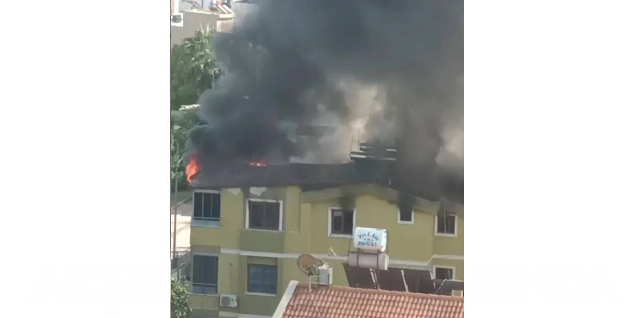 Apartman dairesi alevlere teslim oldu