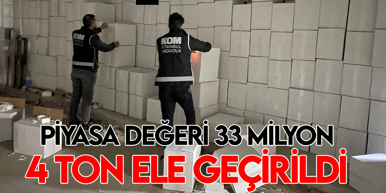 İstanbul'da kaçak tütün operasyonu: 16 gözaltı