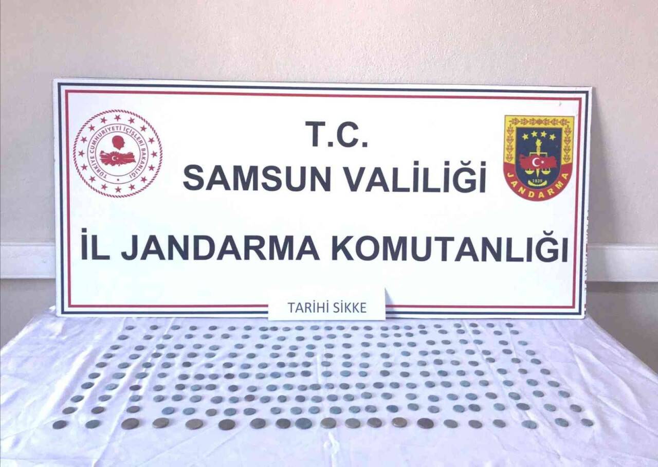 Samsun’da 237 tarihi sikke ele geçirildi