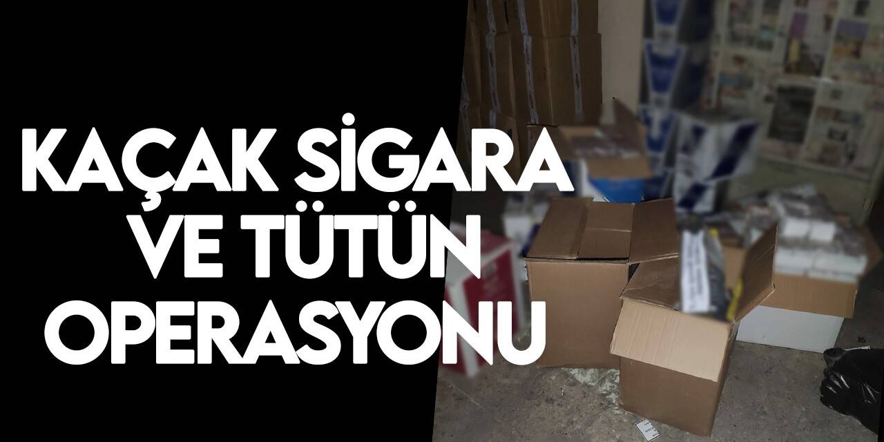 Kaçak sigara ve tütün operasyonunda 1 kişi gözaltına alındı
