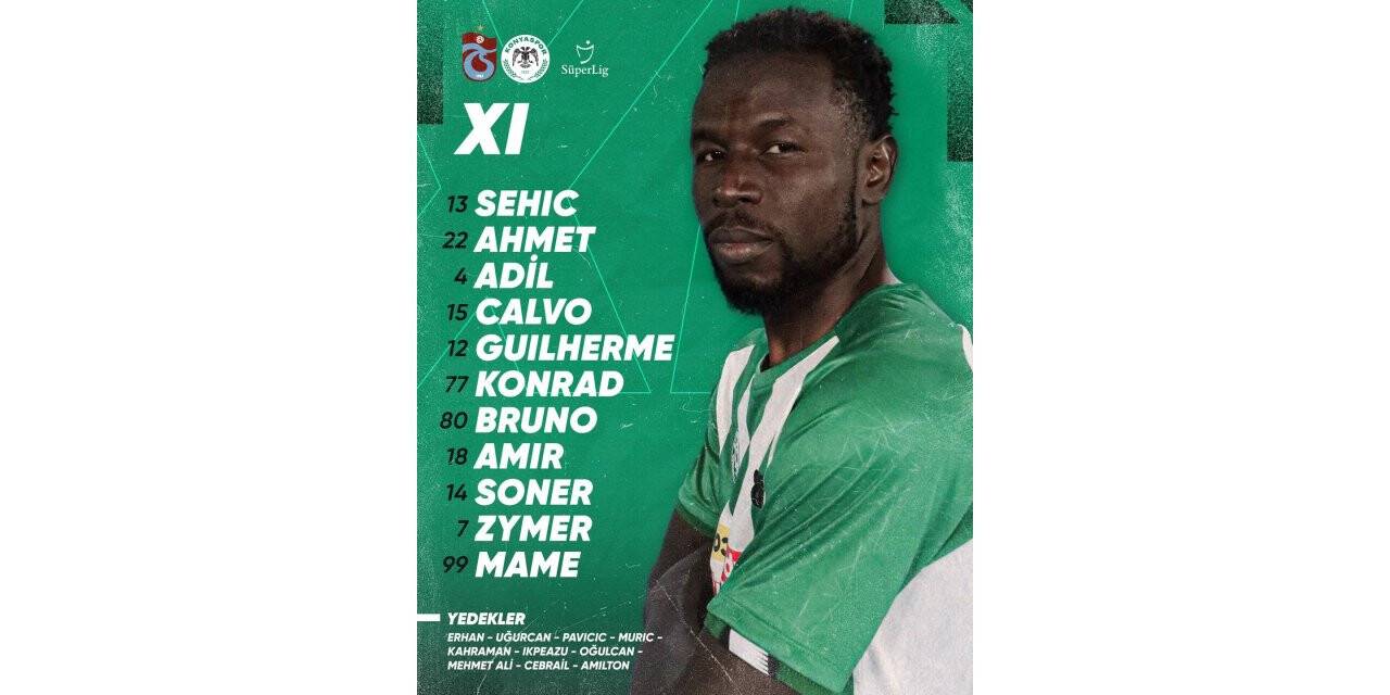 Trabzonspor-Konyaspor maçında 11'ler belli oldu