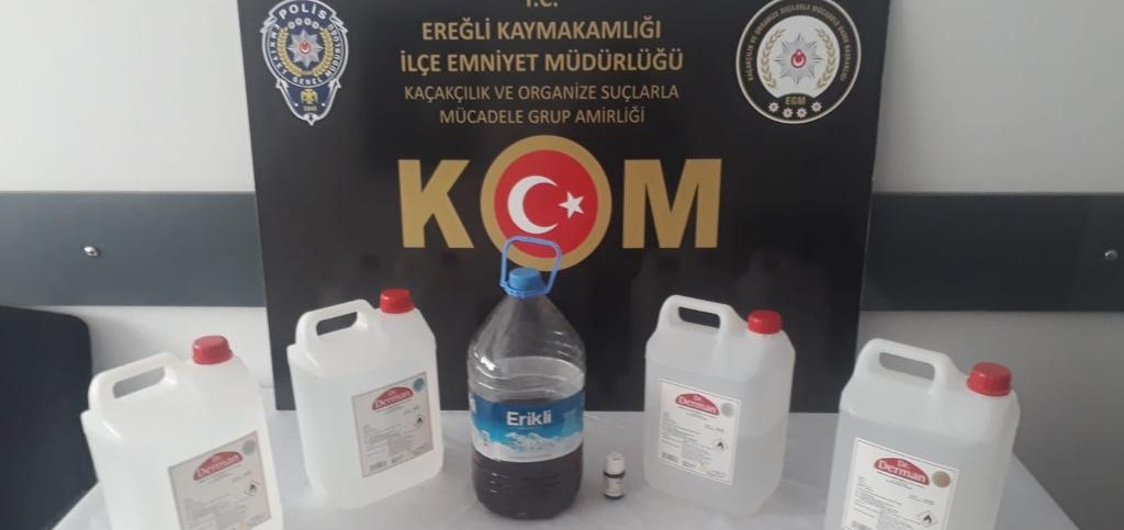 Konya'da sahte içki operasyonu: 2 gözaltı