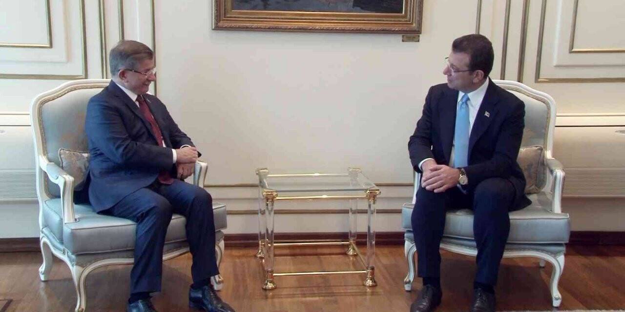 Gelecek Partisi Genel Başkanı Davutoğlu’ndan İmamoğlu’na ziyaret
