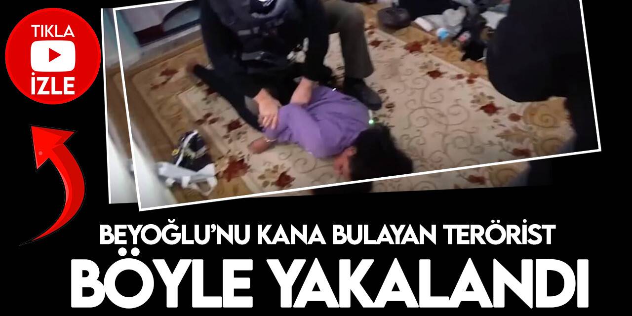 Beyoğlu’nda bombayı bırakan teröristin yakalanma anları ortaya çıktı