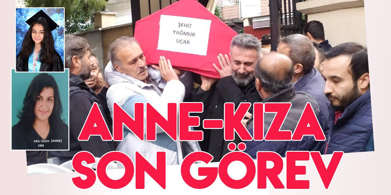 Beyoğlu saldırısında hayatını kaybeden anne kız son yolculuğuna uğurlandı