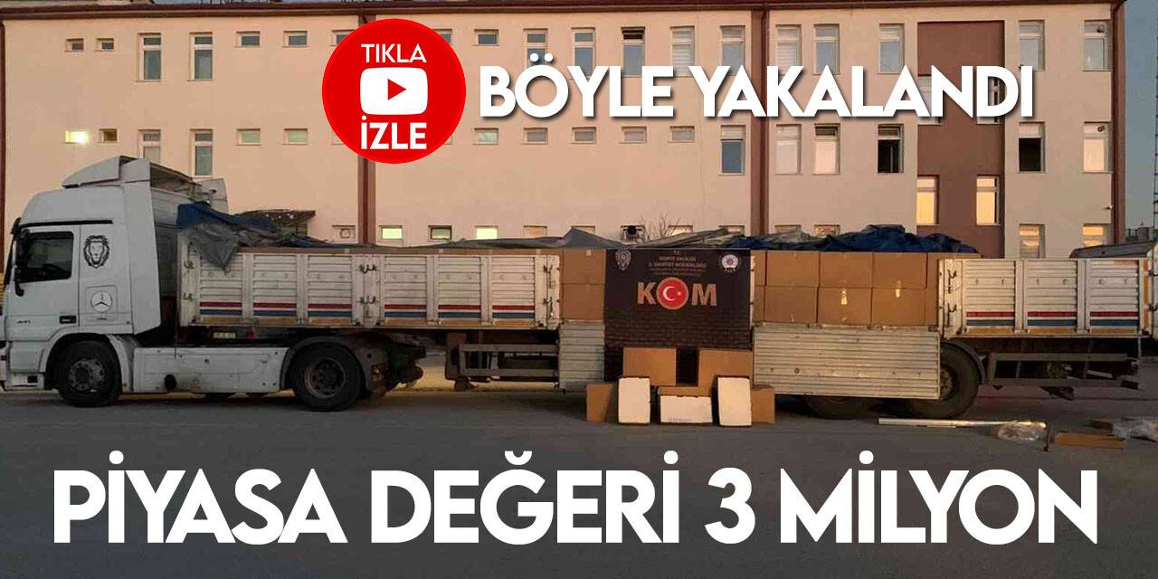 Konya’da 3 milyon 100 bin adet kaçak sigara ele geçirildi