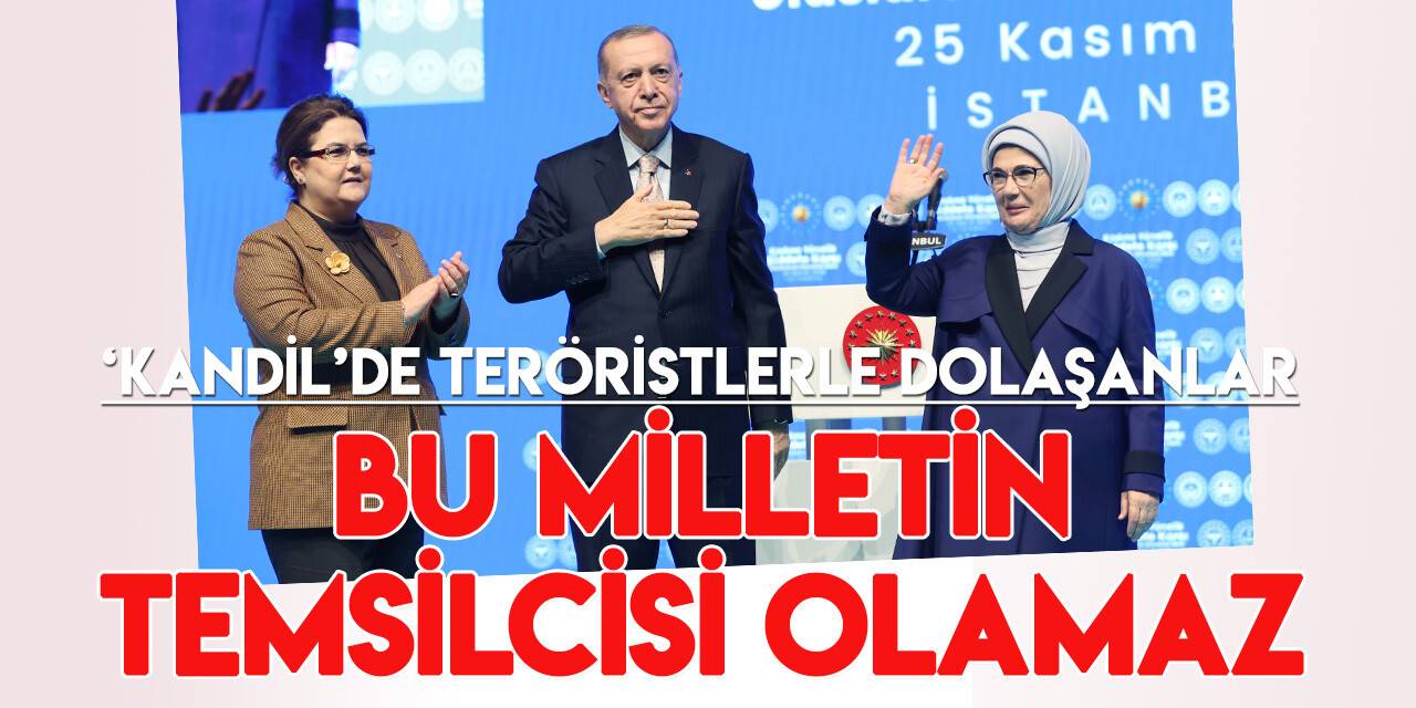 Cumhurbaşkanı Erdoğan: Teröristlerle kolkola Kandil'de dolaşanlar, bu milletin oylarının temsilcisi olamaz