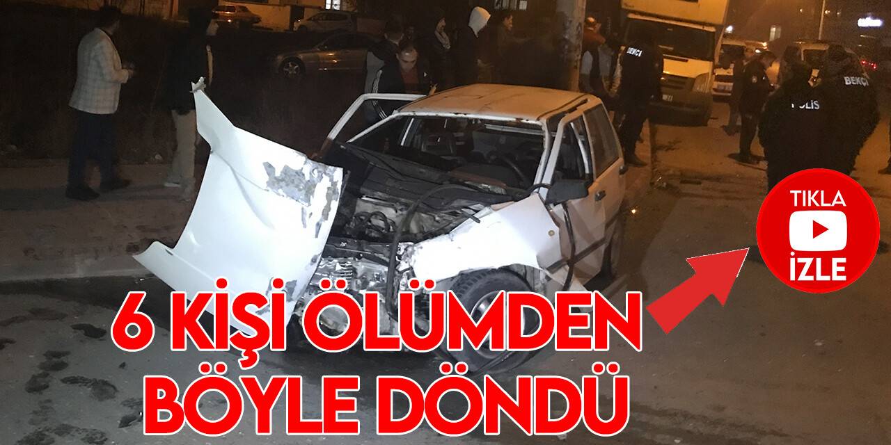 Konya’da 6 kişinin ölümden döndüğü kaza güvenlik kamerasında