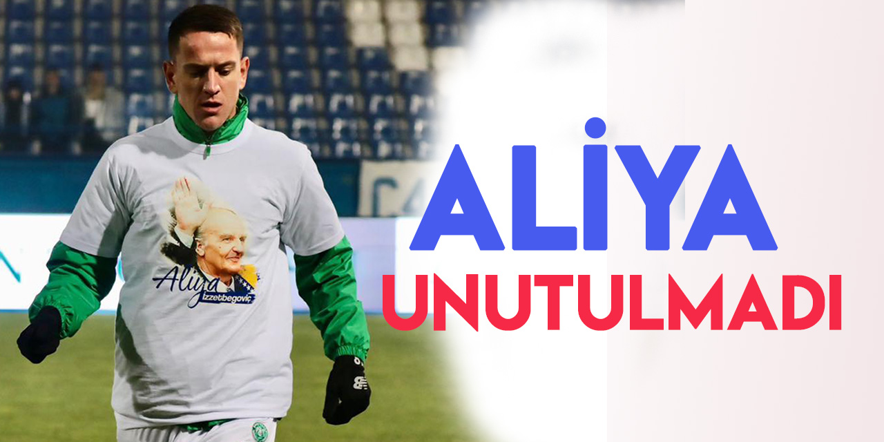 Zeljeznicar-Konyaspor maçında Aliya İzzetbegoviç'e vefa
