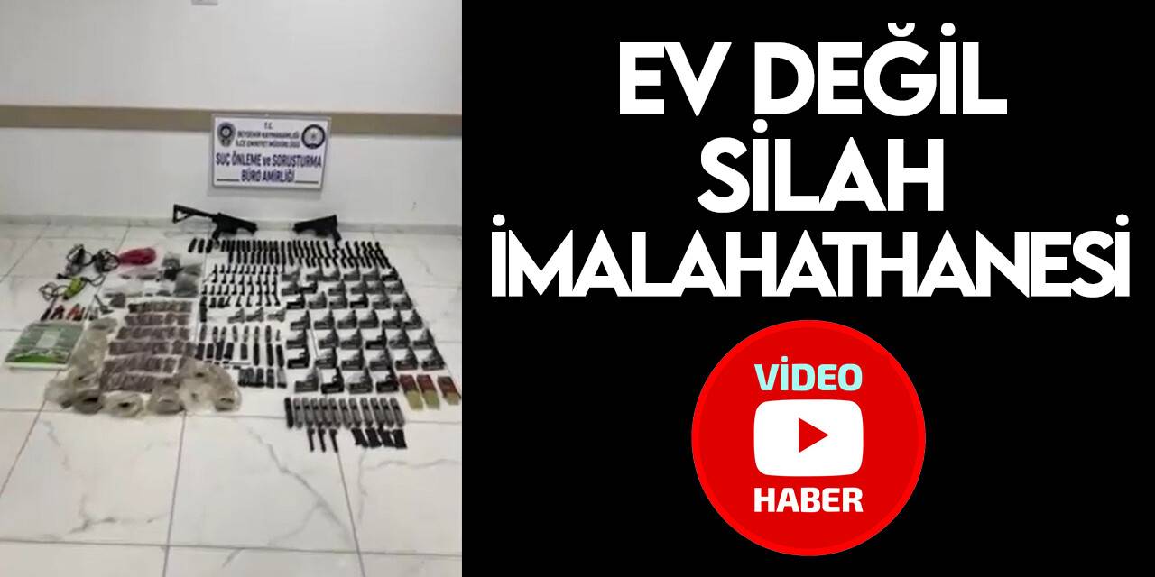 Kaçak silah imalathanesine çevrilen eve baskın