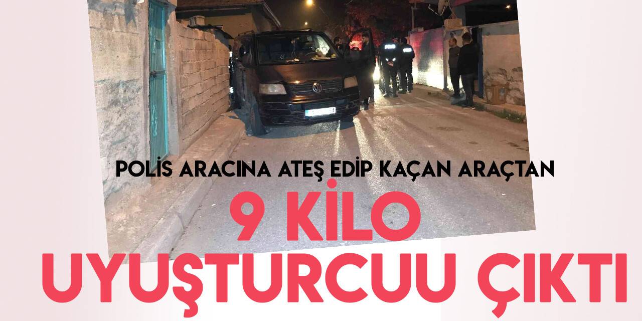 Konya'da polise ateş edip kaçan araçtan 9 kilo uyuşturucu çıktı