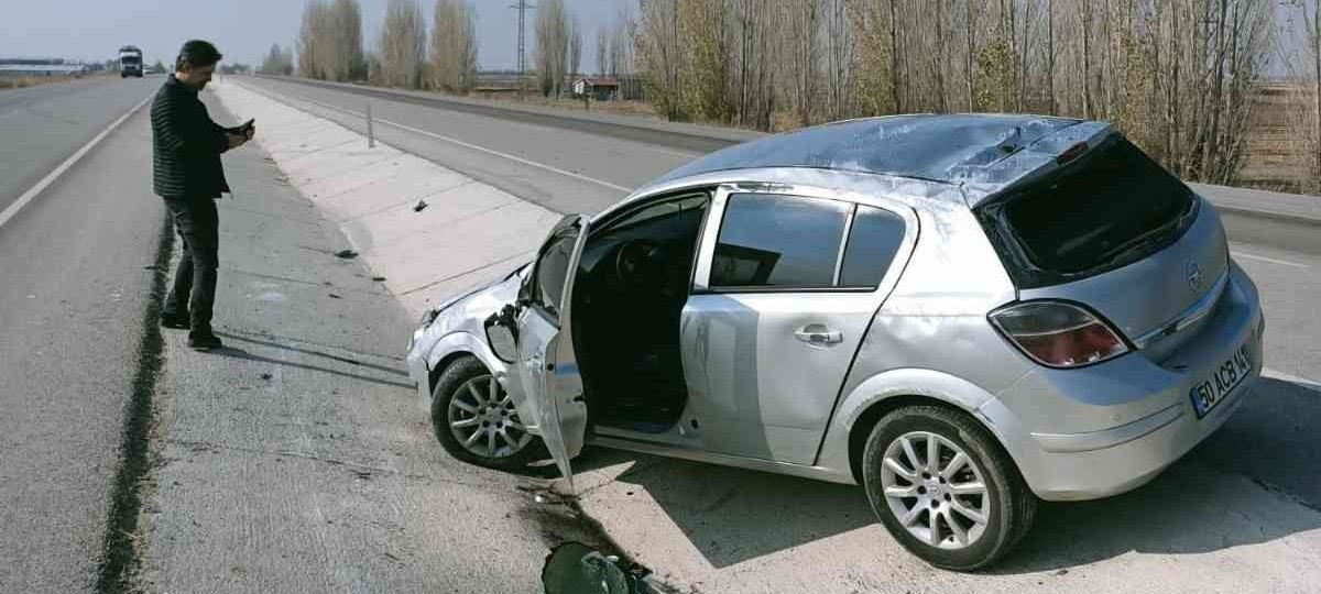Konya’da kontrolden çıkan otomobil takla attı: 6 yaralı