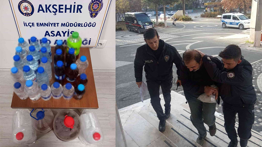Sahte içki imal edip satan şahıs tutuklandı
