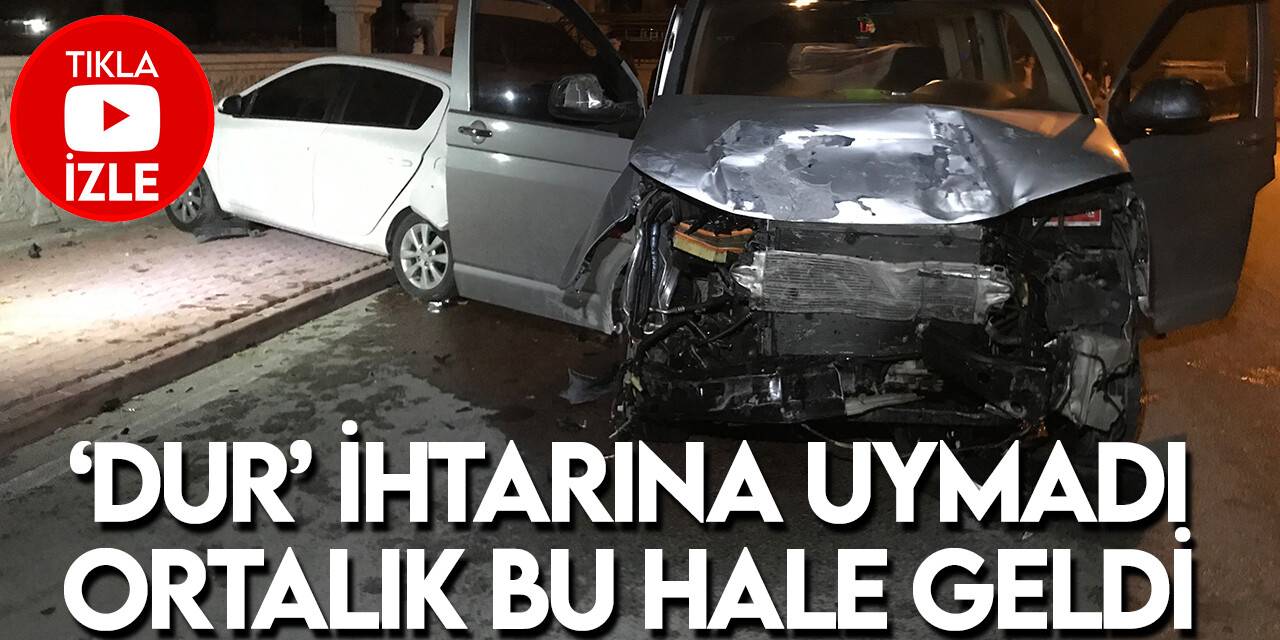 Konya'da bir sürücü  ‘Dur’ ihtarına uymadı, caddeyi savaş alanına çevirdi