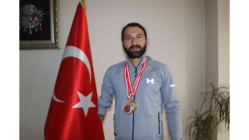 Engelli sporcu azmetti Türkiye 1’incisi oldu