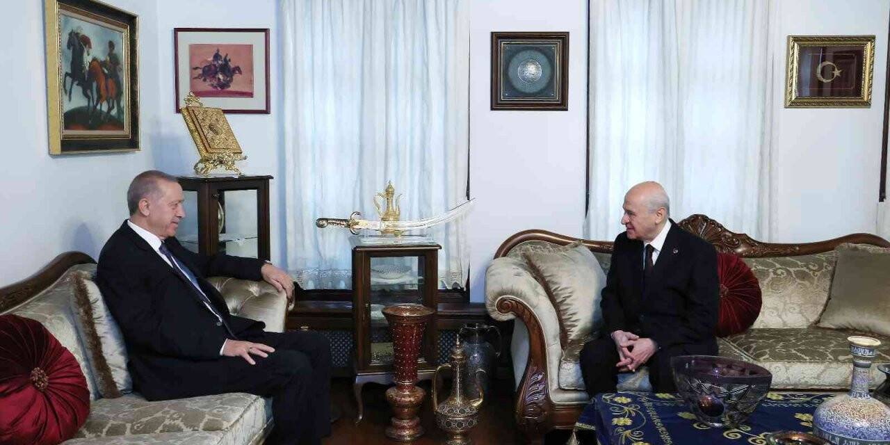 Cumhurbaşkanı Erdoğan, MHP lideri Bahçeli ile bir araya geldi