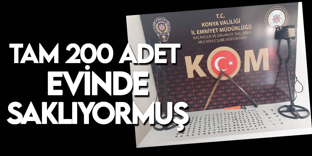 Konya’da tarihi eser kaçakçılarına yapılan operasyonda çok sayıda tarihi eser ele geçirildi