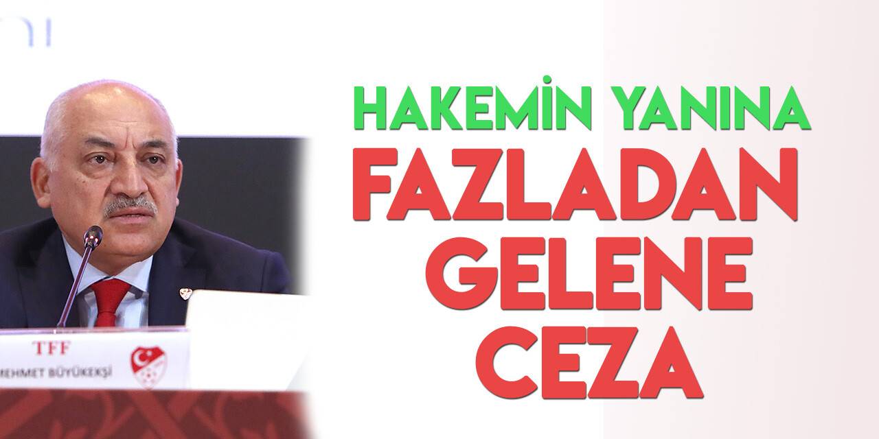 TFF Başkanı Büyükekşi: Hakemin yanına fazladan gelen oyuncuya para cezası vereceğiz