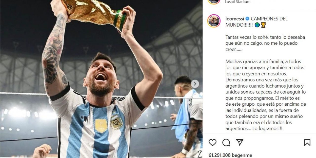 Messi’nin Dünya Kupası fotoğrafı rekor kırdı