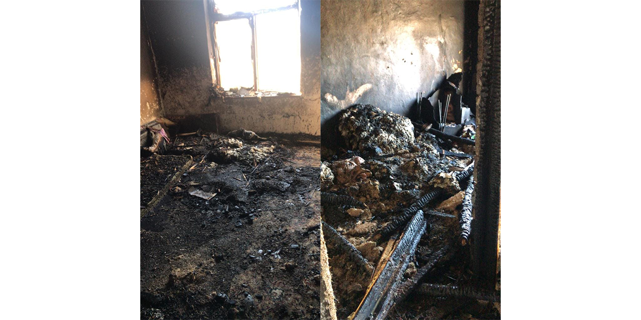 Altınekin'de bir evde yangın çıktı