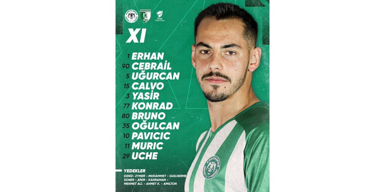 Konyaspor-Bodrumspor maçında 11'ler belli oldu