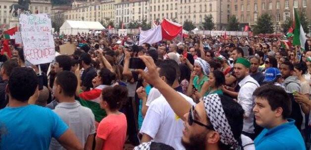 Fransa'da Filistin protestosu