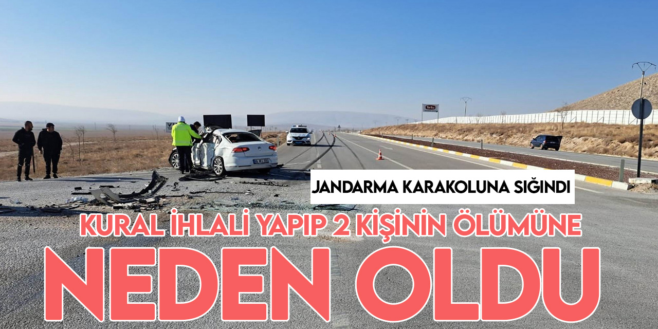 Konya'da otomobili biçen TIR şoförü, jandarmaya sığındı
