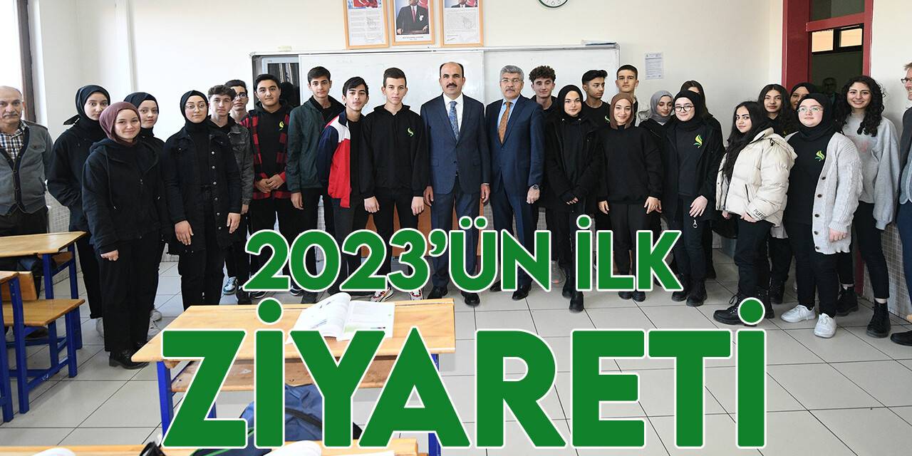 Başkan Altay 2023’ün ilk ziyaretini lise öğrencilerine yaptı