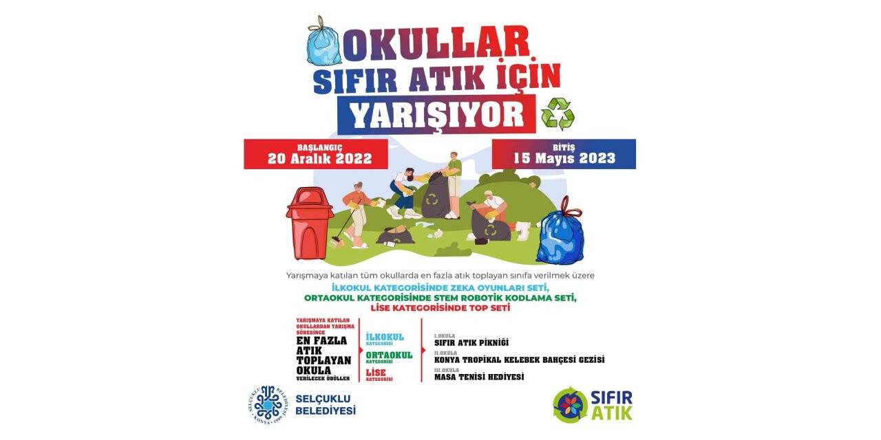 Selçuklu’da okullar sıfır atık için yarışıyor